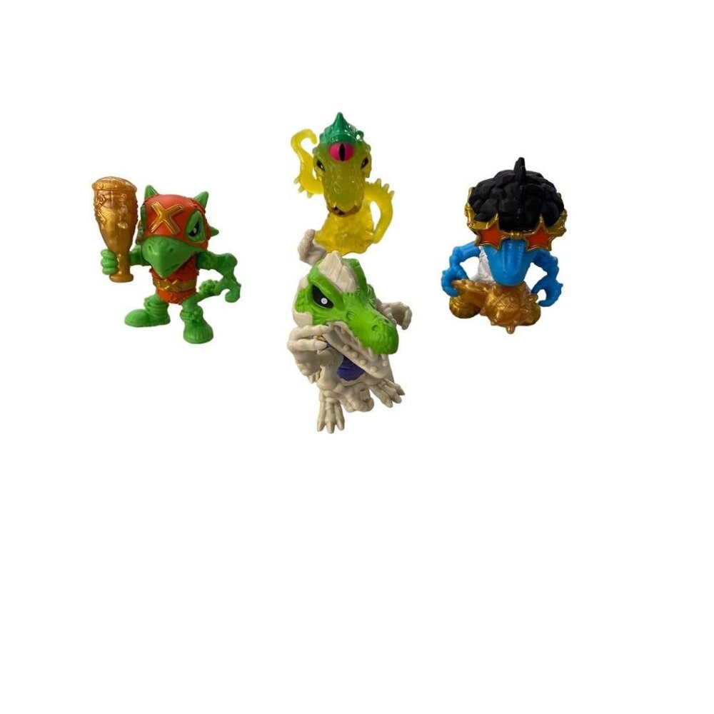 Moose Dino Gold Action Figure Toys Set of 4  Articulated Figurines 2"h